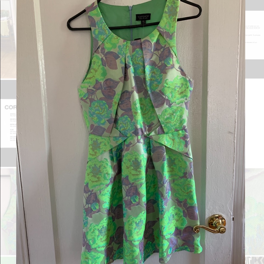 Green Topshop Minidress.